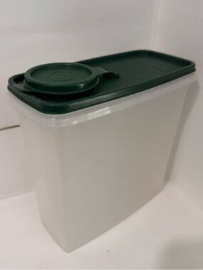 Tupperware (90s) Cereal Canister Dry Storage Slim Rectangular Hunter Green